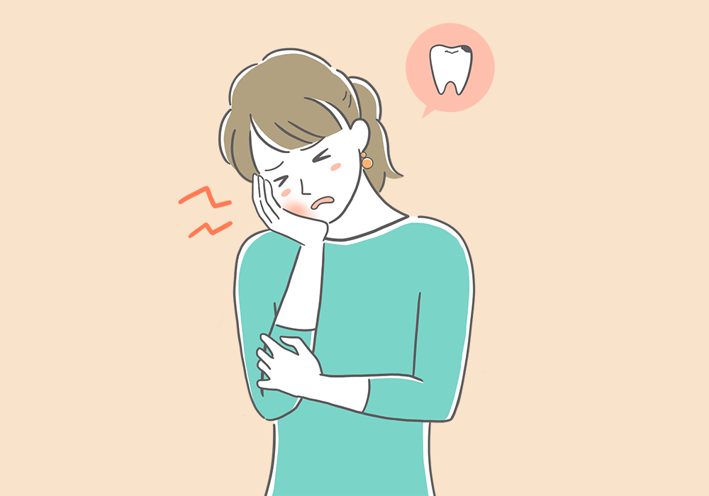 歯が痛い女性